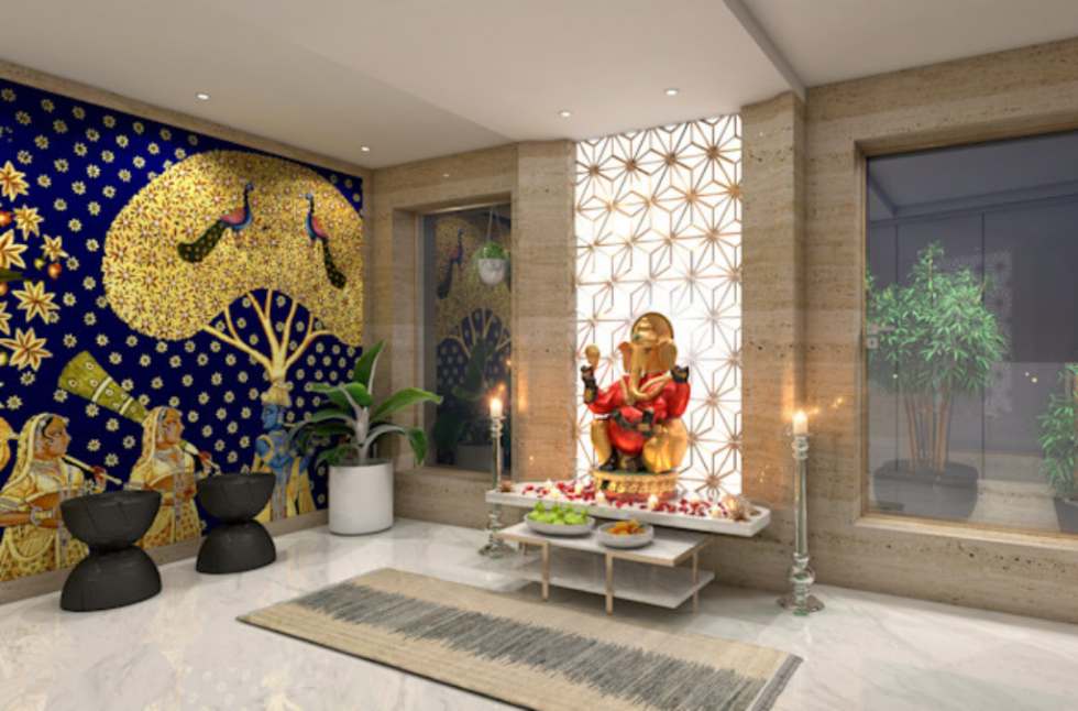 Can Puja Room Be In Living Room
